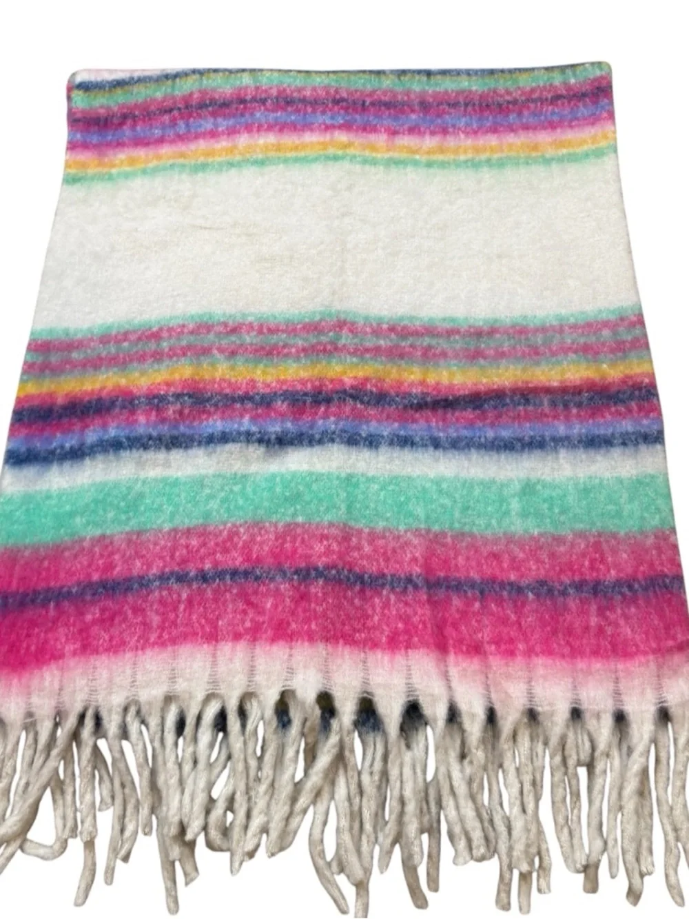 Brand new‎ with tags Free People Fringe Throw Blanket Ivory